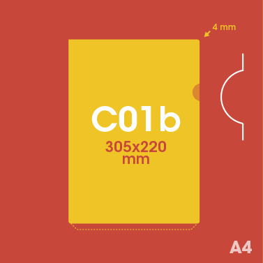 Gabarit C01b - Pochette Plastique Couleur personnalisée