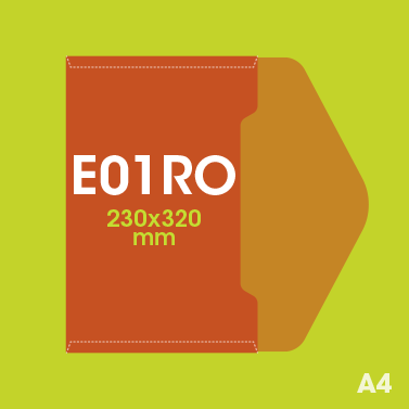Gabarit E01 - Pochette Plastique Couleur personnalisée