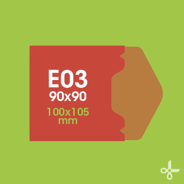 Gabarit E03-90x90 - Pochette plastique couleur personnalisée