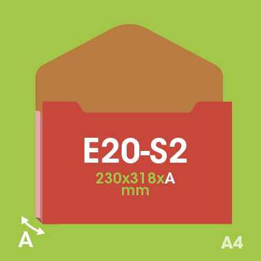 Gabarit E20-S2 - Pochette plastique couleur personnalisée