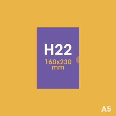 Gabarit H22 - Pochette plastique couleur personnalisée