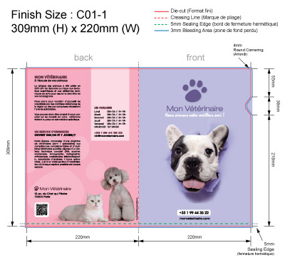 VETO 02 - Pochette Plastique Couleur personnalisée